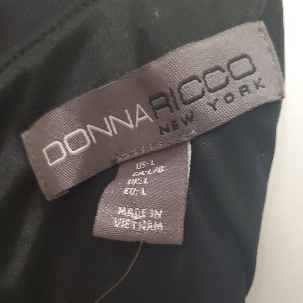 Donna Ricco Black Sleeveless Shift Mini Dress - Picture 2 of 4